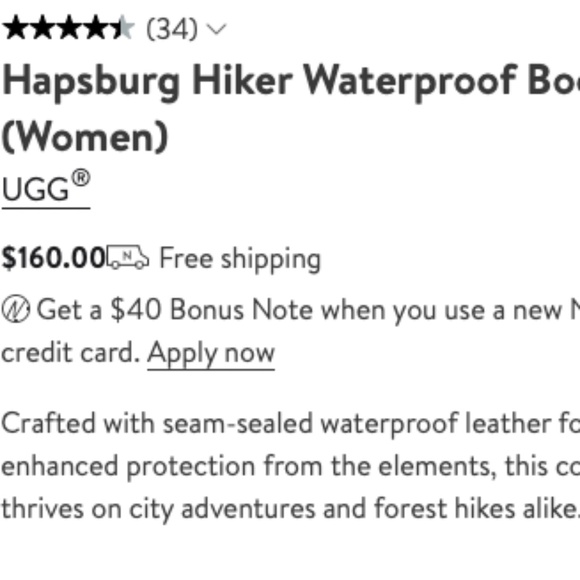 NWOT UGG Hapsburg Hiker Waterproof Boots, Size 8.5, Chocolate Brown - Picture 10 of 11